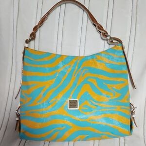 Dooney & Bourke Orange & Teal  Shoulder Bag